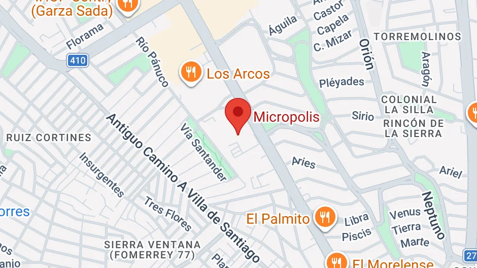 Mapa Sucursal Micrópolis