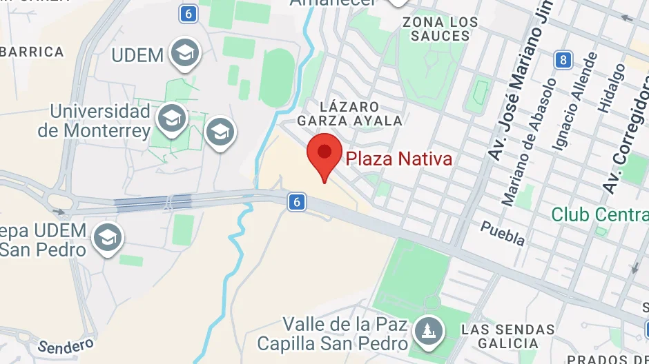 Mapa Sucursal Plaza Nativa