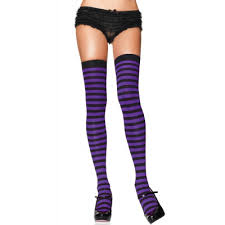 [FX00284] YW MEDIAS RAYAS NEGRO/ MORADO