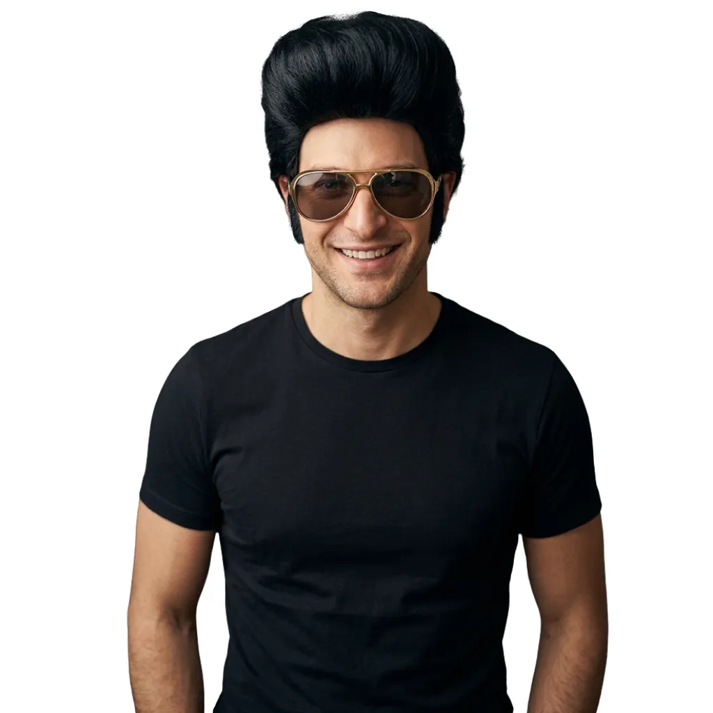 YWQ 50´S ROCK N ROLL BLACK WIG
