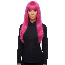 YWQ EXC RETRO BANGS WIG PINK