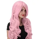 YWQ EXC WAVY LAYERED WIG PINK