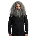 YWQ EXC WIZARD WIG & BEARD GREY