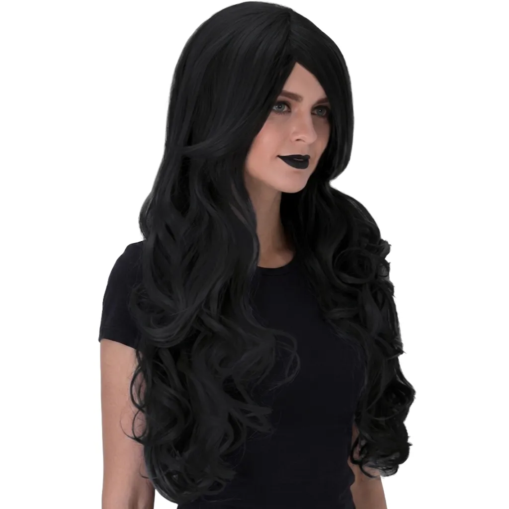 [FX81952] YWQ WAVY LAYERED WIG BLACK