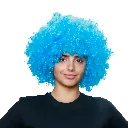 AFRO CLOWN WIG BLUE