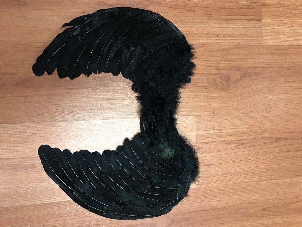 [FX00087] ALA ANGEL PLUMA MARABU DLX NEGRO MED53