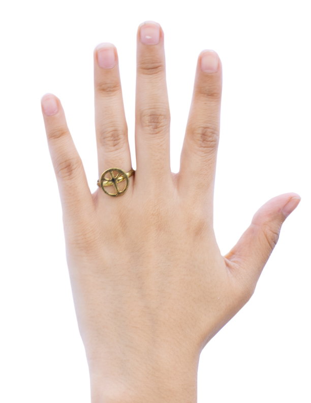 [BK-128-G] ANILLO AMOR Y PAZ (ORO)