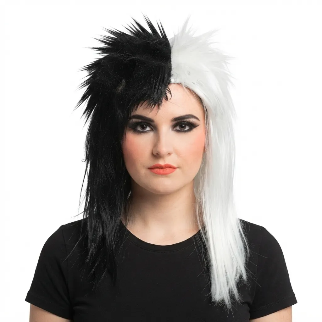 [FX76313] BLACK & WHITE WIG