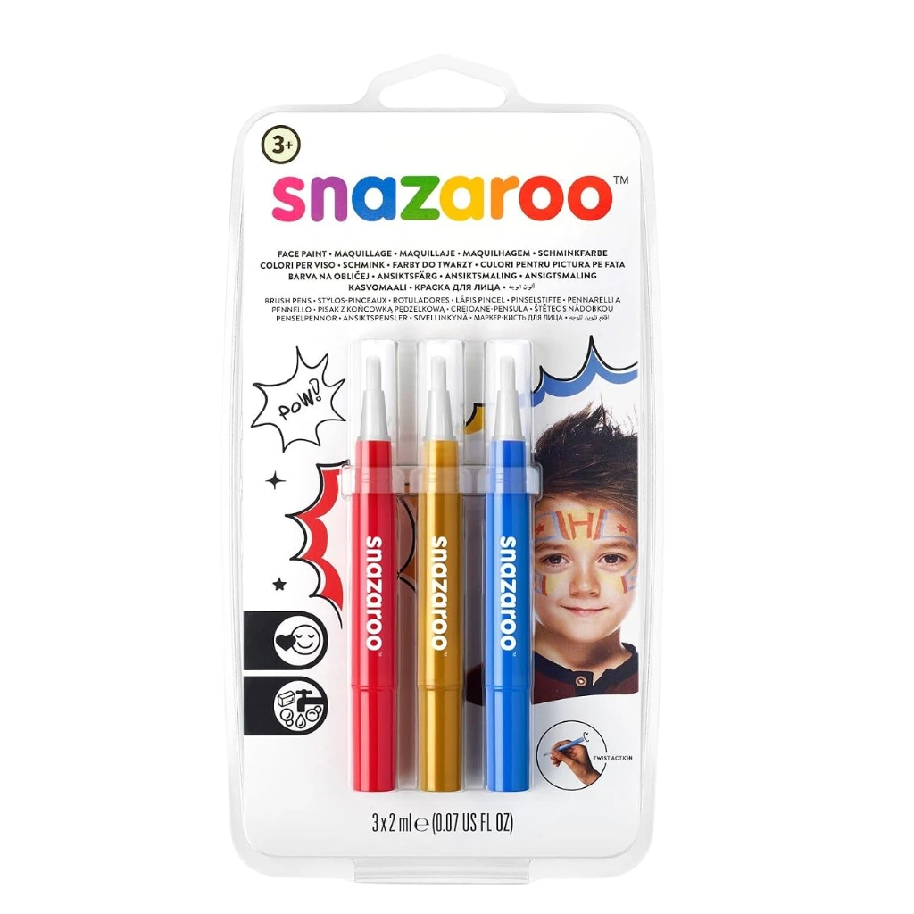 [1180144] BRUSH PENS FACE PAINT 3 PCS