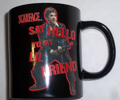 [F2532] CERAMIC MUG 14 OZ SCAREFACE SAY HELLO