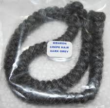 [120-DG] CREPE HAIR DARK GREY 1 FT