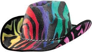 [GM44148] GM COWBOT HAT VELVET RAINBOW