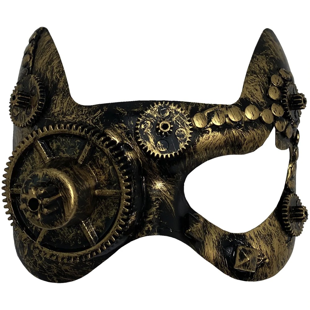 [428033] GOLD STEAMPUNK CAT EYE MASK