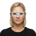 METAL VENETIAN MASKS WHITE