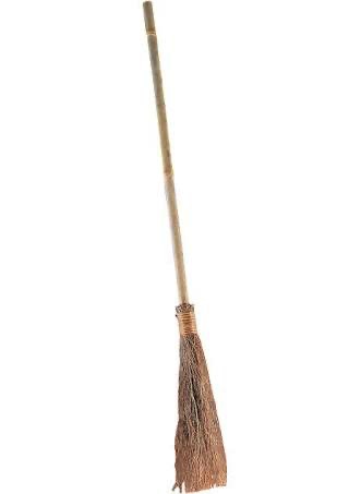 [6110] ORANGE METALLIC WITCH BROOM