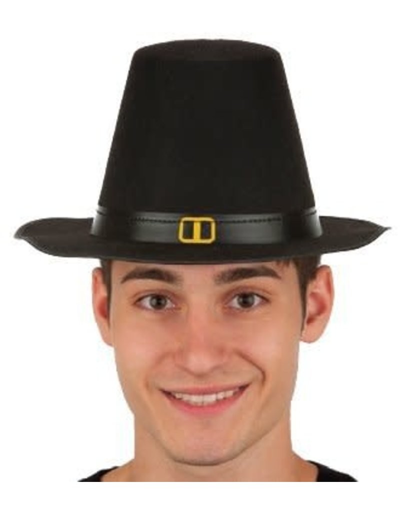[15940BKAO] PERMAFELT PILGRIM HAT BLK
