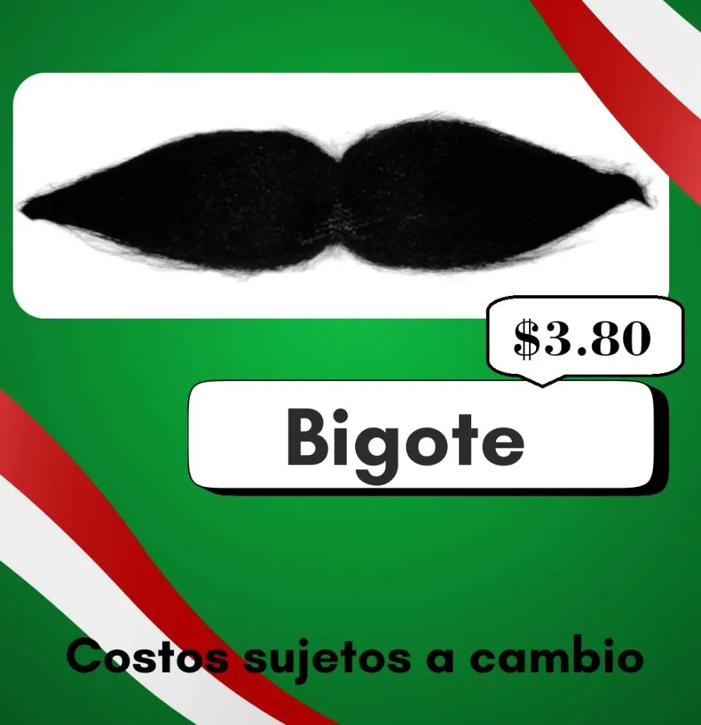 BIGOTE NEGRO DE PELUCHE COMPLEMENTO DISFRAZ