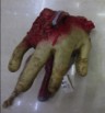 [FX85184] PROP MANO CON GANCHO LATEX DECOR