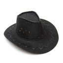 SOMBRERO VAQUERO DE GAMUSA NEGRO