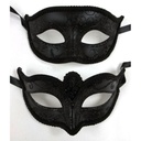 VENETIAN PLASTIC MASK BLK
