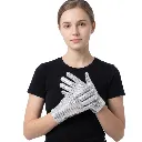 YW ADULT SEQUIN SILVER GLOVES (SUPER STA