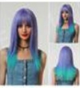 YWQ DYE STAIGHT 2 TONE WOMEN WIG