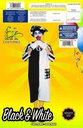 BLACK & WHITE CLOWN ADULTO
