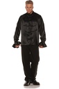 BLACK SATIN GOTH SHIRT ADLT
