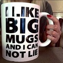 I LIKE BIG MUGS GIGANTIC COFFEE MUG