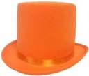 ORANGE FELT TOP HAT