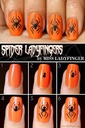 ORANGE SPIDER NAILS