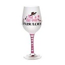 PAINTED WINE GLASS