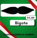BIGOTE NEGRO DE PELUCHE COMPLEMENTO DISFRAZ